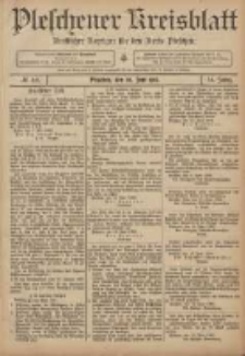 Pleschener Kreisblatt: Amtlicher Anzeiger f&uuml;r den Kreis Pleschen 1906.06.20 Jg.54 Nr49