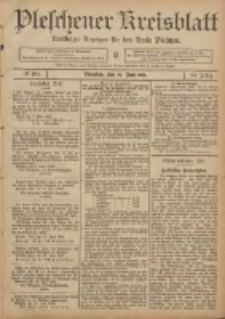 Pleschener Kreisblatt: Amtlicher Anzeiger f&uuml;r den Kreis Pleschen 1906.06.23 Jg.54 Nr50