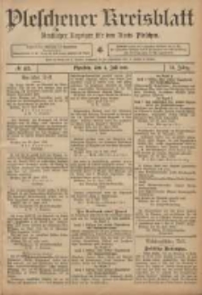 Pleschener Kreisblatt: Amtlicher Anzeiger f&uuml;r den Kreis Pleschen 1906.07.04 Jg.54 Nr53