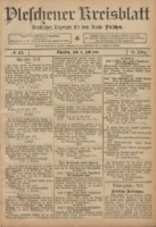 Pleschener Kreisblatt: Amtlicher Anzeiger für den Kreis Pleschen 1906.07.04 Jg.54 Nr53