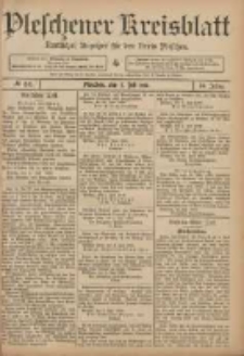 Pleschener Kreisblatt: Amtlicher Anzeiger f&uuml;r den Kreis Pleschen 1906.07.07 Jg.54 Nr54
