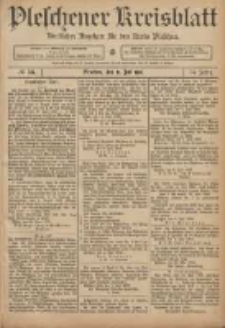 Pleschener Kreisblatt: Amtlicher Anzeiger f&uuml;r den Kreis Pleschen 1906.07.11 Jg.54 Nr55