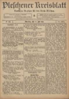 Pleschener Kreisblatt: Amtlicher Anzeiger für den Kreis Pleschen 1906.07.21 Jg.54 Nr58