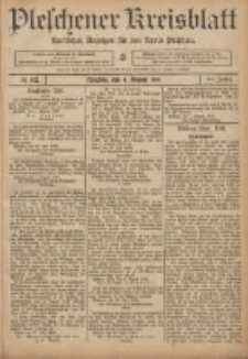 Pleschener Kreisblatt: Amtlicher Anzeiger für den Kreis Pleschen 1906.08.04 Jg.54 Nr62