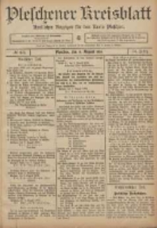 Pleschener Kreisblatt: Amtlicher Anzeiger f&uuml;r den Kreis Pleschen 1906.08.08 Jg.54 Nr63