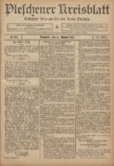 Pleschener Kreisblatt: Amtlicher Anzeiger f&uuml;r den Kreis Pleschen 1906.08.11 Jg.54 Nr64