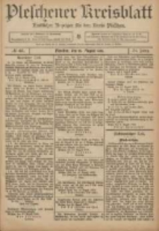Pleschener Kreisblatt: Amtlicher Anzeiger f&uuml;r den Kreis Pleschen 1906.08.16 Jg.54 Nr66