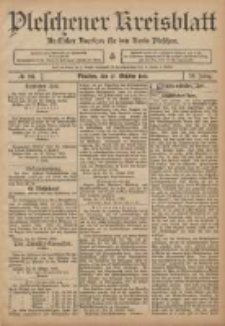 Pleschener Kreisblatt: Amtlicher Anzeiger f&uuml;r den Kreis Pleschen 1906.10.27 Jg.54 Nr86