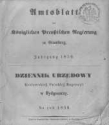 Amtsblatt der K&ouml;niglichen Preussischen Regierung zu Bromberg. 1859.01.07 No.1