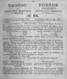 Amtsblatt der K&ouml;niglichen Preussischen Regierung zu Bromberg. 1859.05.13 No.19