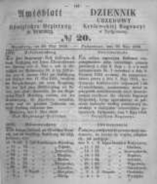 Amtsblatt der K&ouml;niglichen Preussischen Regierung zu Bromberg. 1859.05.20 No.20