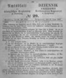 Amtsblatt der K&ouml;niglichen Preussischen Regierung zu Bromberg. 1859.07.22 No.29