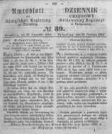 Amtsblatt der K&ouml;niglichen Preussischen Regierung zu Bromberg. 1859.09.30 No.39