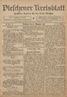 Pleschener Kreisblatt: Amtlicher Anzeiger f&uuml;r den Kreis Pleschen 1906.11.14 Jg.54 Nr91