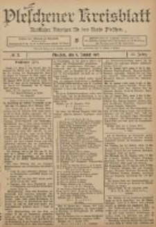 Pleschener Kreisblatt: Amtlicher Anzeiger f&uuml;r den Kreis Pleschen 1907.01.09 Jg.55 Nr3