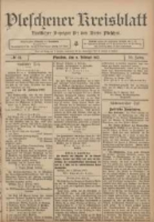 Pleschener Kreisblatt: Amtlicher Anzeiger für den Kreis Pleschen 1907.02.06 Jg.55 Nr11