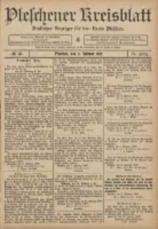 Pleschener Kreisblatt: Amtlicher Anzeiger für den Kreis Pleschen 1907.02.06 Jg.55 Nr12