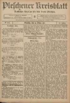 Pleschener Kreisblatt: Amtlicher Anzeiger f&uuml;r den Kreis Pleschen 1907.03.23 Jg.55 Nr24