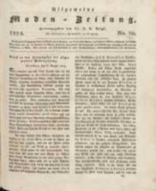 Allgemeine Moden-Zeitung : eine Zeitschrift f&uuml;r die gebildete Welt, begleitet von dem Bilder-Magazin f&uuml;r die elegante Welt 1824 Nr70