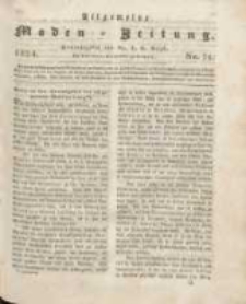 Allgemeine Moden-Zeitung : eine Zeitschrift f&uuml;r die gebildete Welt, begleitet von dem Bilder-Magazin f&uuml;r die elegante Welt 1824 Nr71