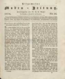 Allgemeine Moden-Zeitung : eine Zeitschrift f&uuml;r die gebildete Welt, begleitet von dem Bilder-Magazin f&uuml;r die elegante Welt 1824 Nr92
