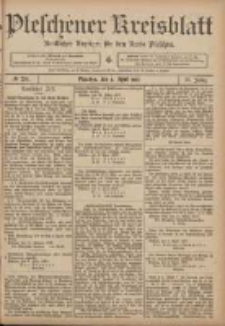 Pleschener Kreisblatt: Amtlicher Anzeiger für den Kreis Pleschen 1907.04.06 Jg.55 Nr28
