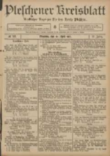 Pleschener Kreisblatt: Amtlicher Anzeiger f&uuml;r den Kreis Pleschen 1907.04.20 Jg.55 Nr32