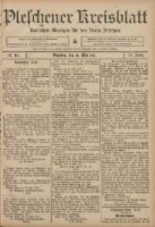 Pleschener Kreisblatt: Amtlicher Anzeiger f&uuml;r den Kreis Pleschen 1907.05.18 Jg.55 Nr40