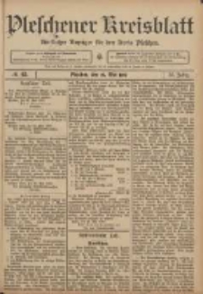 Pleschener Kreisblatt: Amtlicher Anzeiger f&uuml;r den Kreis Pleschen 1907.05.29 Jg.55 Nr43