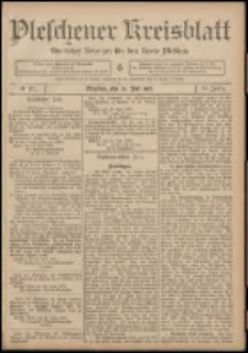 Pleschener Kreisblatt: Amtlicher Anzeiger f&uuml;r den Kreis Pleschen 1907.06.26 Jg.55 Nr51