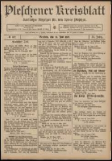 Pleschener Kreisblatt: Amtlicher Anzeiger f&uuml;r den Kreis Pleschen 1907.06.29 Jg.55 Nr52