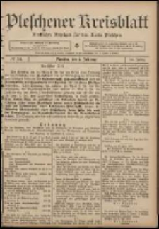 Pleschener Kreisblatt: Amtlicher Anzeiger f&uuml;r den Kreis Pleschen 1907.07.06 Jg.55 Nr54