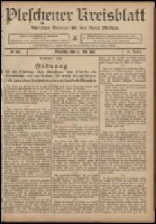 Pleschener Kreisblatt: Amtlicher Anzeiger f&uuml;r den Kreis Pleschen 1907.07.13 Jg.55 Nr56