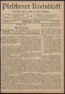 Pleschener Kreisblatt: Amtlicher Anzeiger für den Kreis Pleschen 1907.07.13 Jg.55 Nr56