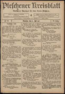 Pleschener Kreisblatt: Amtlicher Anzeiger f&uuml;r den Kreis Pleschen 1907.07.17 Jg.55 Nr57