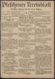 Pleschener Kreisblatt: Amtlicher Anzeiger für den Kreis Pleschen 1907.07.17 Jg.55 Nr57