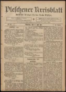 Pleschener Kreisblatt: Amtlicher Anzeiger f&uuml;r den Kreis Pleschen 1907.07.31 Jg.55 Nr61