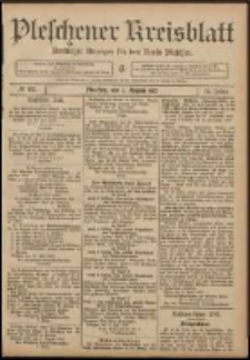 Pleschener Kreisblatt: Amtlicher Anzeiger f&uuml;r den Kreis Pleschen 1907.08.03 Jg.55 Nr62