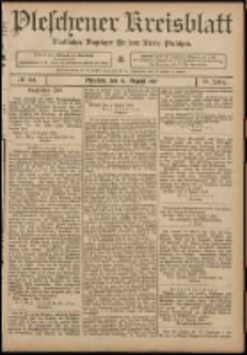 Pleschener Kreisblatt: Amtlicher Anzeiger f&uuml;r den Kreis Pleschen 1907.08.10 Jg.55 Nr64