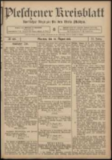 Pleschener Kreisblatt: Amtlicher Anzeiger f&uuml;r den Kreis Pleschen 1907.08.24 Jg.55 Nr68