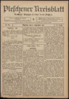 Pleschener Kreisblatt: Amtlicher Anzeiger für den Kreis Pleschen 1907.09.11 Jg.55 Nr73