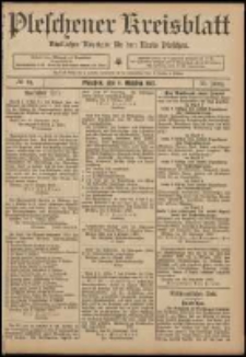 Pleschener Kreisblatt: Amtlicher Anzeiger f&uuml;r den Kreis Pleschen 1907.10.09 Jg.55 Nr81