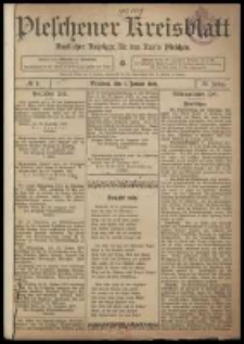 Pleschener Kreisblatt: Amtlicher Anzeiger f&uuml;r den Kreis Pleschen 1908.01.01 Jg.56 Nr1