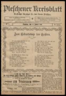 Pleschener Kreisblatt: Amtlicher Anzeiger f&uuml;r den Kreis Pleschen 1908.01.25 Jg.56 Nr8