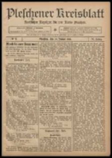 Pleschener Kreisblatt: Amtlicher Anzeiger f&uuml;r den Kreis Pleschen 1908.01.29 Jg.56 Nr9