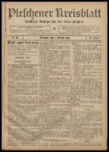 Pleschener Kreisblatt: Amtlicher Anzeiger f&uuml;r den Kreis Pleschen 1908.02.01 Jg.56 Nr10