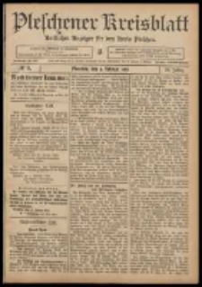 Pleschener Kreisblatt: Amtlicher Anzeiger f&uuml;r den Kreis Pleschen 1908.02.05 Jg.56 Nr11