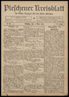 Pleschener Kreisblatt: Amtlicher Anzeiger für den Kreis Pleschen 1908.03.21 Jg.56 Nr24