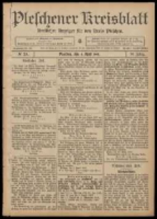 Pleschener Kreisblatt: Amtlicher Anzeiger f&uuml;r den Kreis Pleschen 1908.04.04 Jg.56 Nr28