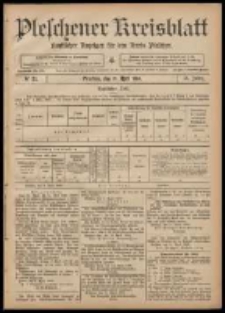 Pleschener Kreisblatt: Amtlicher Anzeiger f&uuml;r den Kreis Pleschen 1908.04.15 Jg.56 Nr31
